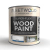 Fleetwood Super Flex Wood Paint White photo on the white background