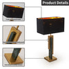 Minimalist table lamp for subtle illumination.