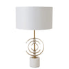 Modern table lamp for ambient lighting.