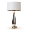 Modern table lamp for ambient lighting.