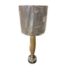 Taupe Pearl Glass Table Lamp picture on the white background