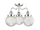 Contemporary-inspired semi flush lighting with soft diffused glow - Tamara Semi Flush Chrome