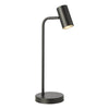 Thierry Desk Lamp Matt Black picture with switched on light