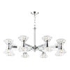 Modern chandelier lighting with chrome finish

