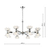 Crystal-effect chandelier for stunning home decor

