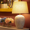 Tiana Ceramic Lamp Ridged life style picture