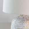 Tiana Ceramic Lamp Ridged close view picture of the lamp shade