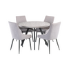 Comfortable kitchen chairs with soft fabric – Tindra Dining Chair Light Grey (Set of 2)
