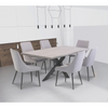 Modern chairs for dining table with chrome legs – Tindra Dining Chair Light Grey (Set of 2)
