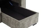 Toby Corner Sofa Bed Grey close view picture of the huge storage pace