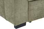 Toby Corner Sofa Bed Sage close view picture of the plastic leg