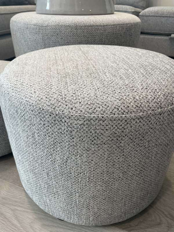 Troy Set of 3 Grey Footstools – Modern Pouffe Stool for Living Rooms