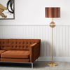 Two Tone Brown Glass Floor Lamp life style picture