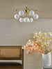 Sophisticated ceiling lighting with seven G9 sockets

