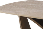 Vanosa Coffee Table Brown close view picture of the tables top and legs