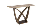 Vanosa Console Table Brown picture on the white background