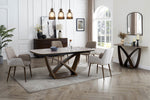Vanosa Console Table Brown life style picture