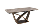 Vanosa Extending Dining Table Rectangle 180/260 cm Brown picture on the white background