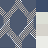 Geometric wallpaper pattern - Vector Navy Gold by Graham & Brown