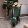 Vespa Scooter Bar Green front view life style picture