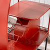 Vespa Scooter Bar Red close view picture of the space for bottles and glasses