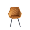 Vesper Dining Chair Antique Gold with velvet upholstery for a stylish touch