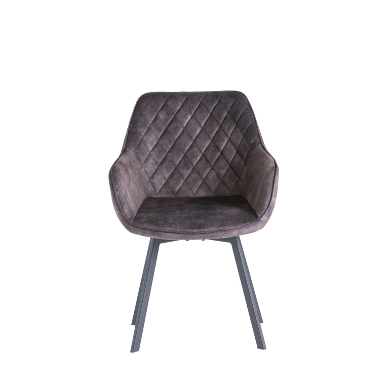 Vesper Swivel Dining Chairs Graphite (Set of 2)