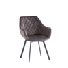 Elegant dining chairs set with luxurious velvet upholstery
