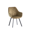 Elegant velvet dining chairs - Vesper Swivel Dining Chair Green

