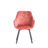 Modern kitchen chairs, Vesper Dining Chair Pink with black legs
