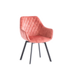 Elegant velvet dining chairs, Vesper Dining Chair Pink, set of 2
