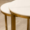 Vienna Nest of 2 Marble Side Tables close view picture of the marble tops