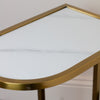 High-end sofa end tables with curved edges

