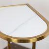 Contemporary table side sofa with sleek finish
