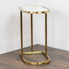 Durable marble sofa side table for living rooms
