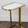 Chic sofa table side with unique veining
