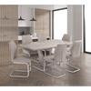 Stylish rectangle dining room table, perfect for six people.
