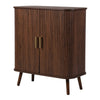 Walnut Ernie Cabinet with a sliding doors