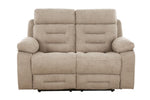 Wilbur 2 Seater Sofa Recliner Latte front view picture