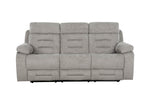 Wilbur 3 Seater Sofa Recliner Grey front view picture