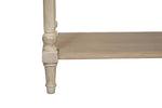 Willow 1 Drawer Console with Shelf close view picture of the leg and bottom shelf