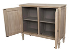 Willow 2 Door Cabinet Timber Wash picture with opened storage space