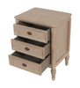 Willow 3 Drawer Bedside Table Timber Wash picture with opened drawers