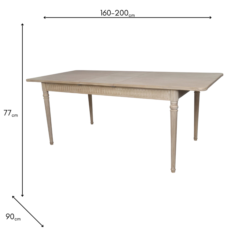 Willow Butterfly Extending Dining Table 160-200cm - Dining Room Collection