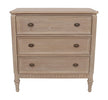 Willow Chest of 3 Drawers Timber Wash front view picture