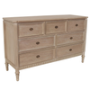 Willow Chest of 7 Drawers Timber Wash picture on the white background