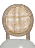 Willow Dining Chair Set of 2 Timber Wash close view picture of the ratan backrest