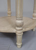 Willow Round Side Table close view picture of the legs and lower shelf