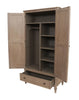 Willow 2 Door Wardrobe Timber Wash picture with opened storage space