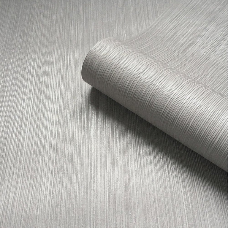 Zambaiti Amara Silver Textured Wallpaper – Luxury Vinyl Wallcovering